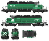 Burlington Northern Classic Cascade Green Paint Scheme Decals for the SD40-2