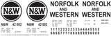 Norfolk & Western "Hamburger" Decals for the Pullman PS-1 Boxcar