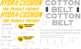 Cotton Belt Decals for the PCF 50' Insulated Boxcar