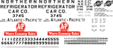 Atlantic & Pacific Tea Company Decals for the R-30-9 and R-40-9 Reefer