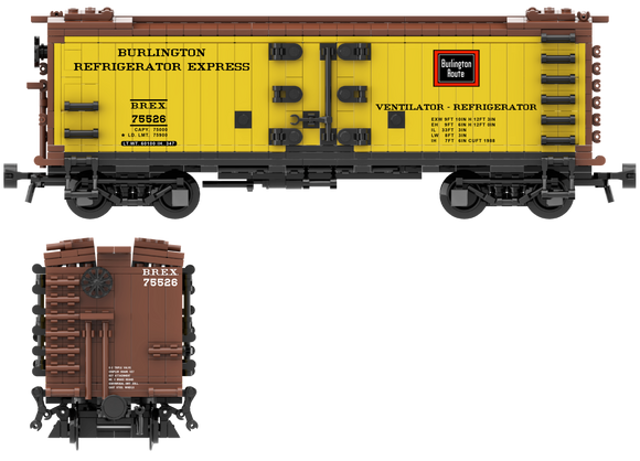 Burlington Refrigerator Express Decals for the R-30-9 and R-40-9 Reefer