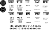Southern Pacific Decals for the ACF 70-Ton 1958 Cu. Ft. Covered Hopper