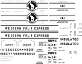 Western Fruit Express Decals for the PCF 50' Insulated Boxcar
