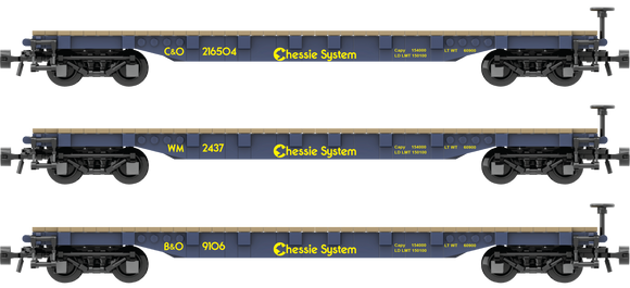 Chessie System Decals for the AAR 53' Flat Car