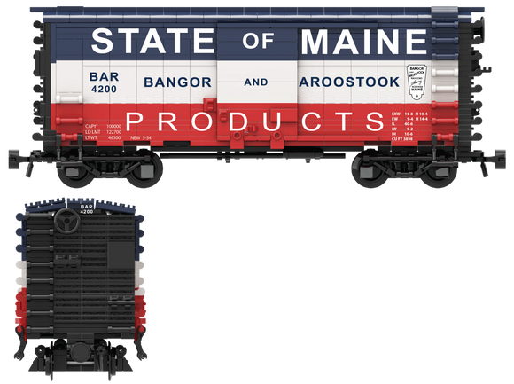Bangor & Aroostook State of Maine Decals for the Pullman PS-1 Boxcar