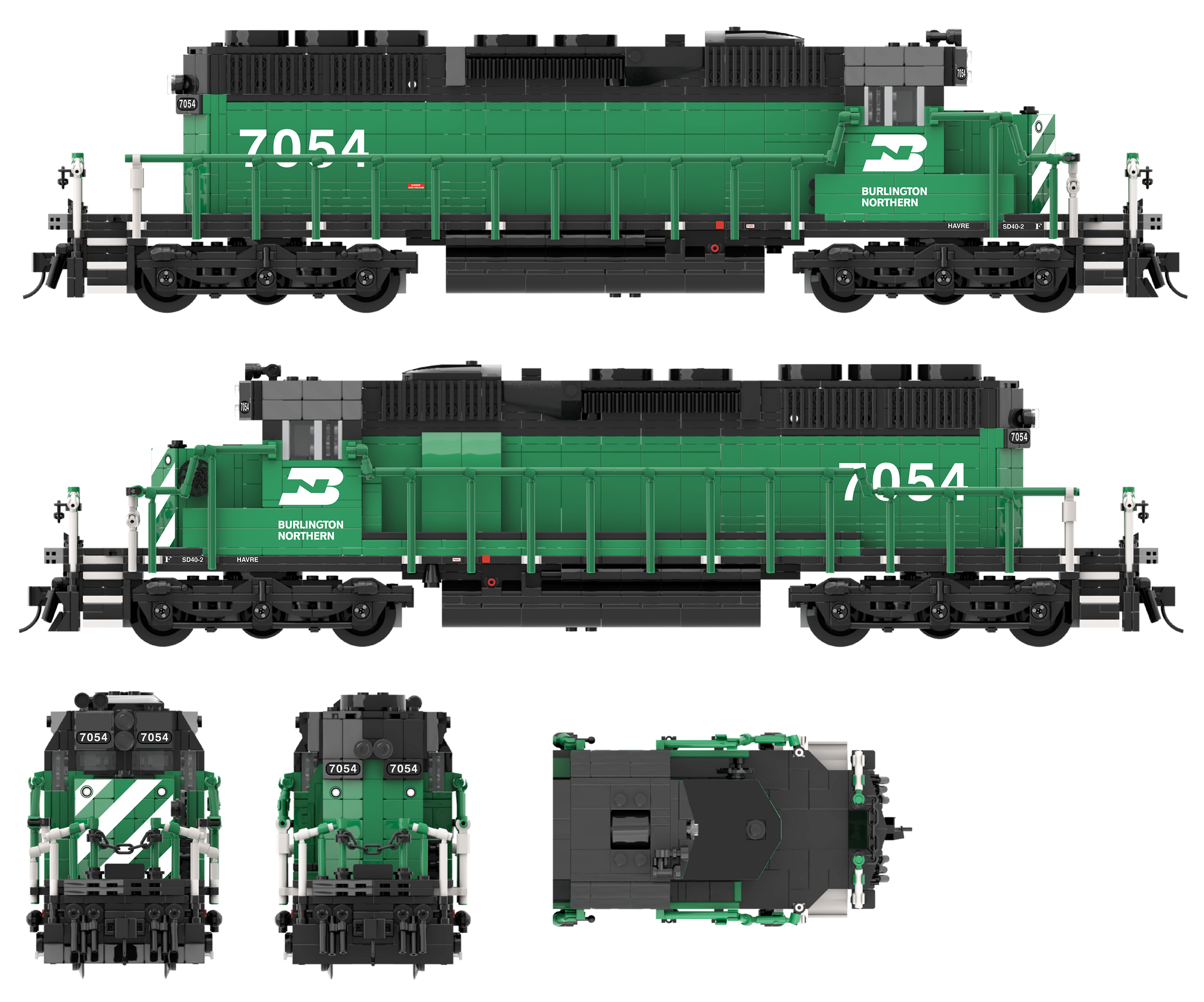 EMD SD40-2 Diesel Locomotive Decals – Brick Model Railroader