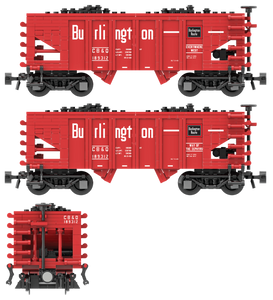 Chicago Burlington & Quincy "Chinese Red" Decals for the USRA 55-Ton Hopper