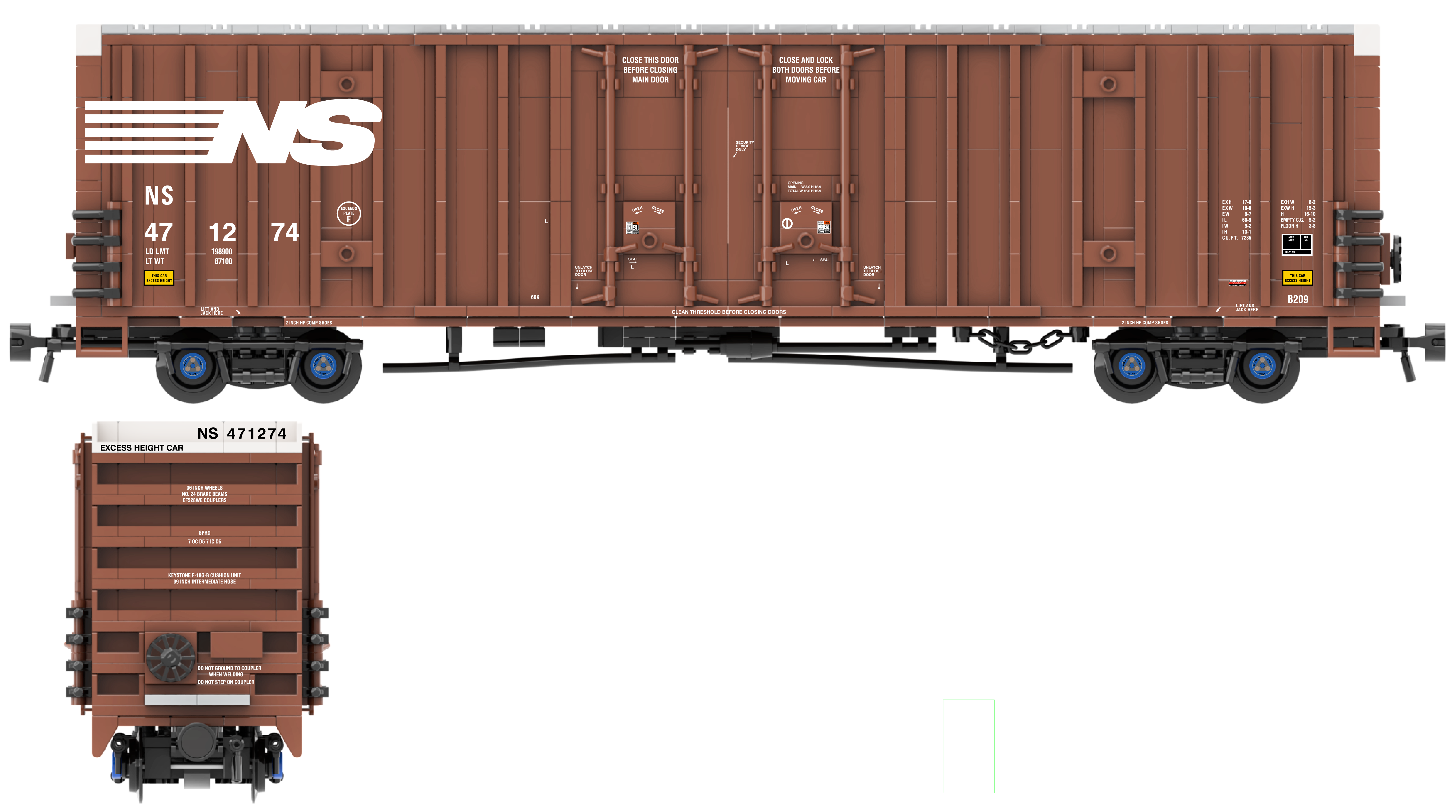 NEIGHBORHOOD Karabiner & Sticker ■B Scaletrains SXT38896 Gunderson Multi-Max Autorack Union