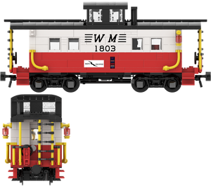 Western Maryland "Circus Scheme" Decals for the Northeastern Caboose