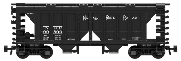 Nickel Plate Road Decals for the ACF 70-Ton 1958 Cu. Ft. Covered Hopper