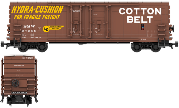 Cotton Belt Decals for the PCF 50' Insulated Boxcar