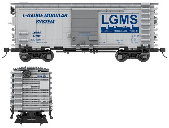 L-Gauge Modular Standard decal set for the Pullman PS-1 40ft Boxcar