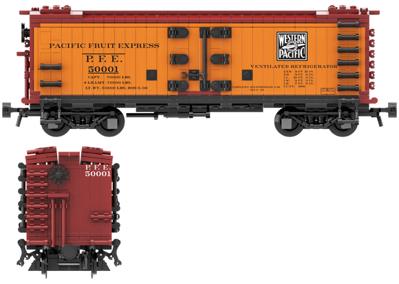 Pacific Fruit Express, Western Pacific Decals for the R-30-9 and R-40-9 Reefer