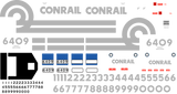 Conrail Original Paint Scheme Decals for the SD40-2