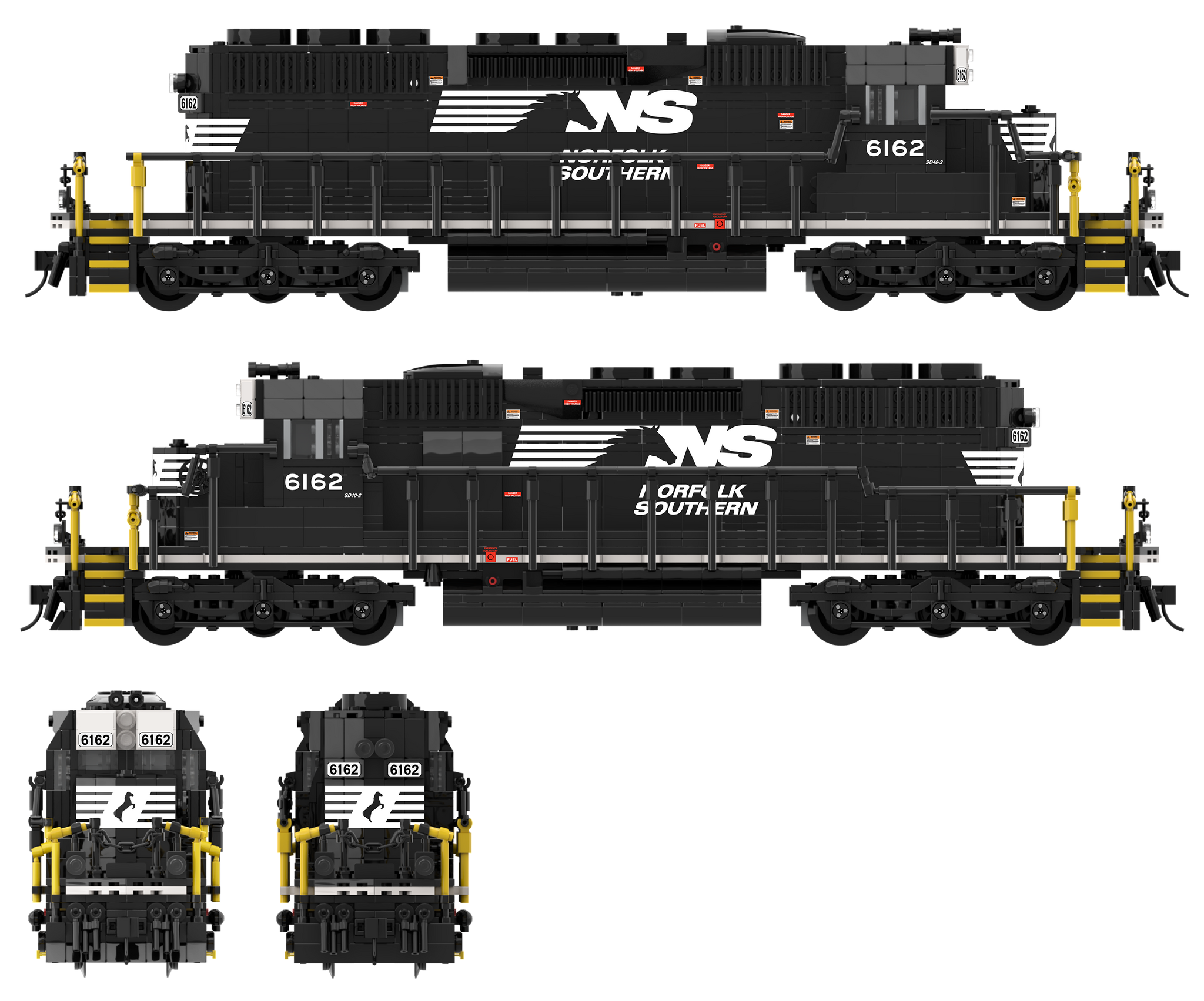 BNSF Heritage 3 Paint Scheme Decals for the SD40-2 – Brick