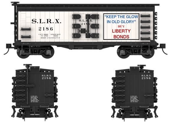 Liberty Bonds St Louis Refrigerator Car Co. 36ft Beer Car 2022 NMRA National Train Show Printed Part Set