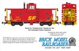 Santa Fe "Kodachrome" Decals for the ICC Extended Vision Caboose