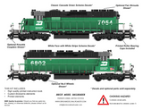 EMD SD40-2 Diesel Locomotive Burlington Northern Premium Instructions
