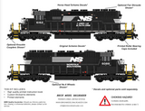 EMD SD40-2 Diesel Locomotive Norfolk Southern Premium Instructions